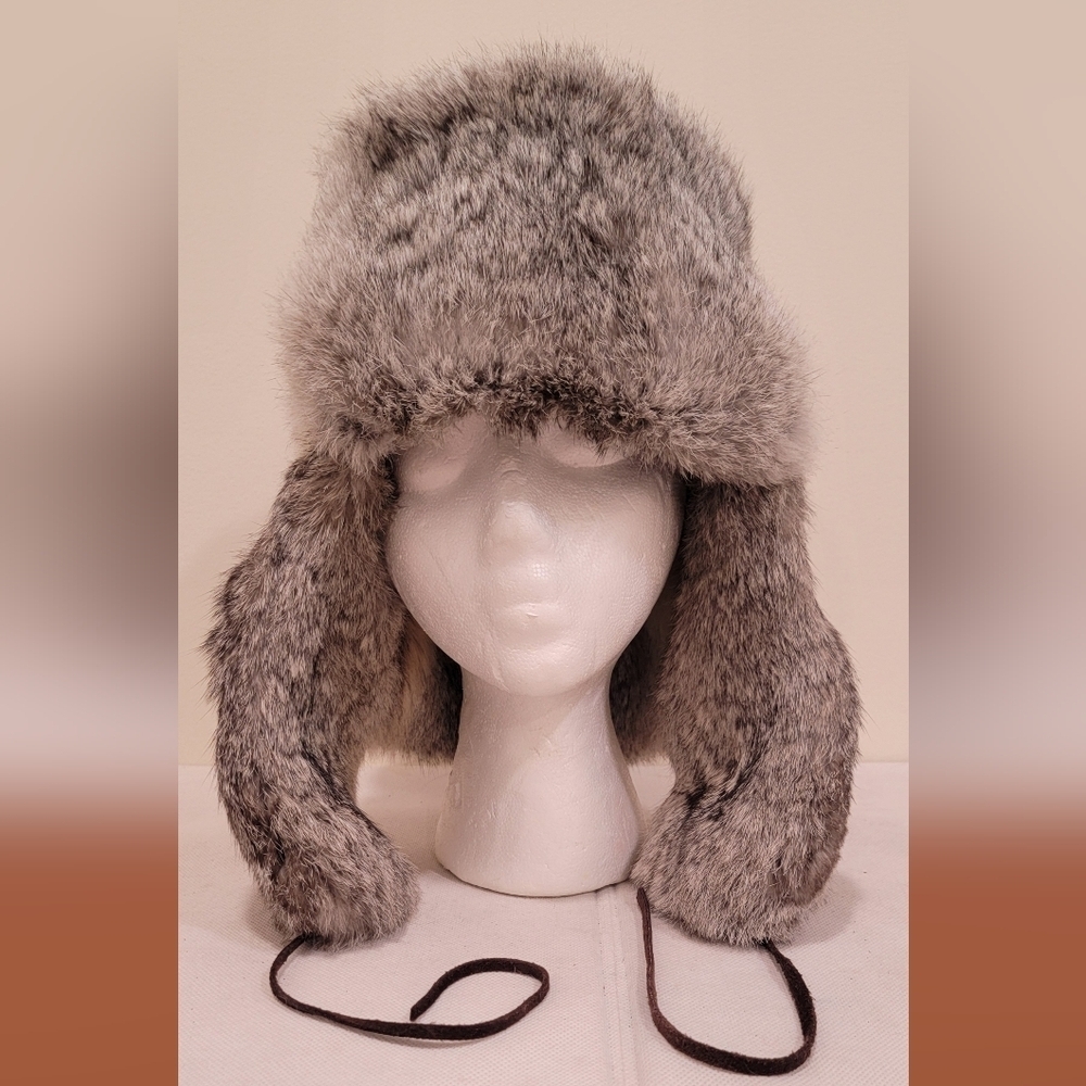 NEW - MAD BOMBER VINTAGE 100% RABBIT FUR TROOPER TRAPER HAT